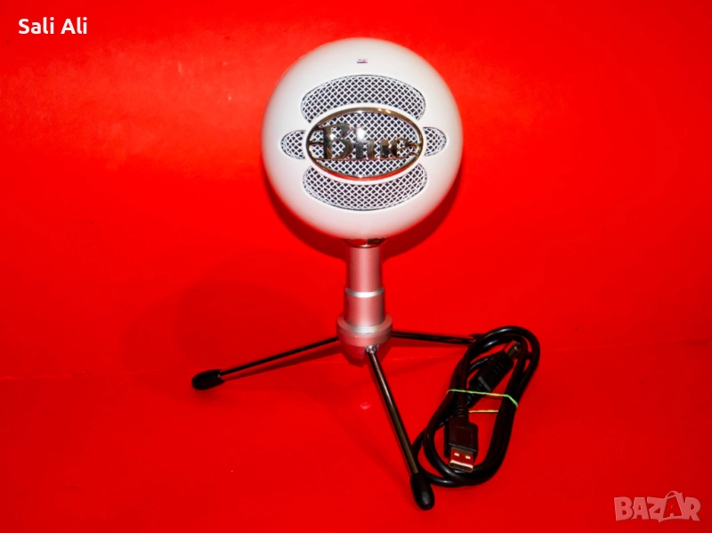 Бял USB микрофон Logitech Blue Snowball iCE, подкаст стрийм запис звук, снимка 1