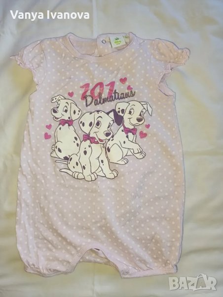  Disney  лилав ромпър с далматинци, снимка 1