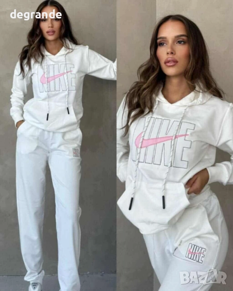 Бял памучен екип Nike, снимка 1