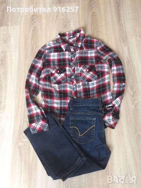 Памучна риза -S, снимка 1