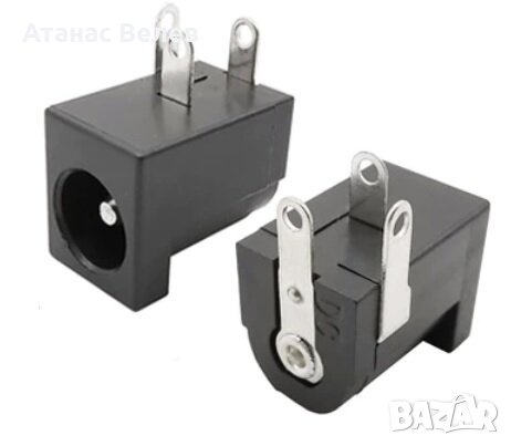 DC захранваща букса за запояване към платка, снимка 1