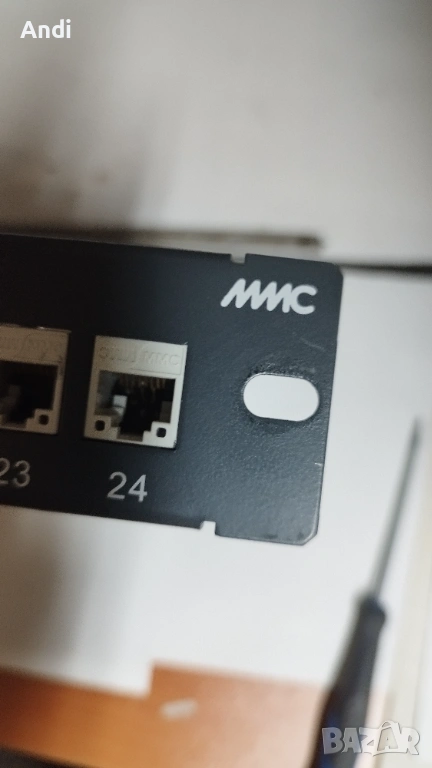 Пач панел 5е cat.  - 24 порта за рак - сърварен шкаф 1U MMC, снимка 1