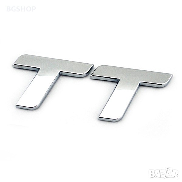  Емблема за Audi TT / Ауди ТТ - Silver, снимка 1