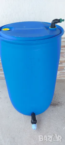 Дебелостенни бидони 2,5мм /220 литр с кран + бърза връзка пригодени за капково напояване и летен душ, снимка 1