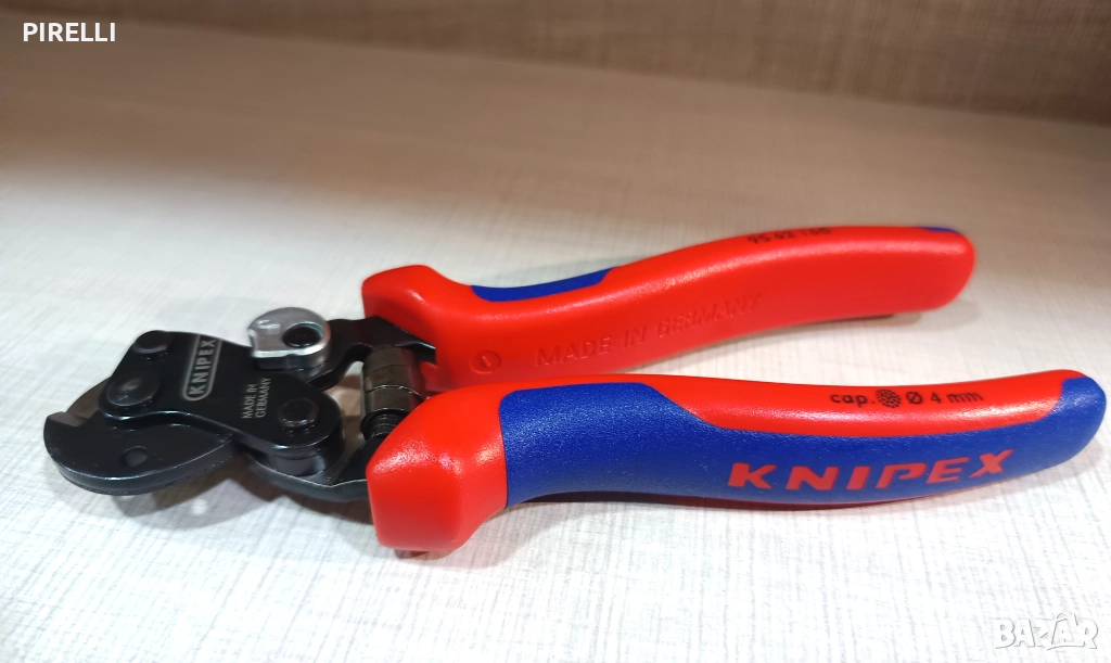 Резачка/ножица за стоманени въжета KNIPEX 95 62 160, чисто нова и неизползвана, произход: Германия, снимка 1