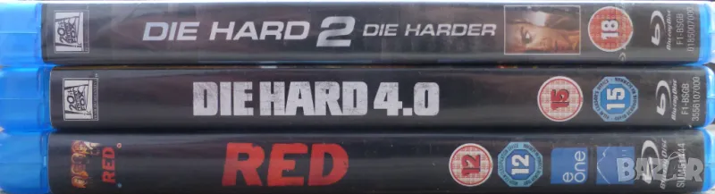 "DIE HARD", "DIE HARD 4" AND "RED" BLU-RAYS 20Lv for the 3., снимка 1