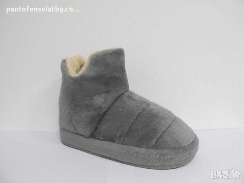 Юношески пантофи тип ботуш сиво, снимка 1
