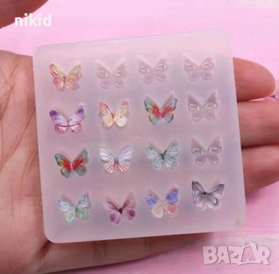 мини пеперуда пеперуди силиконов молд форма фондан смола декор украса, снимка 1