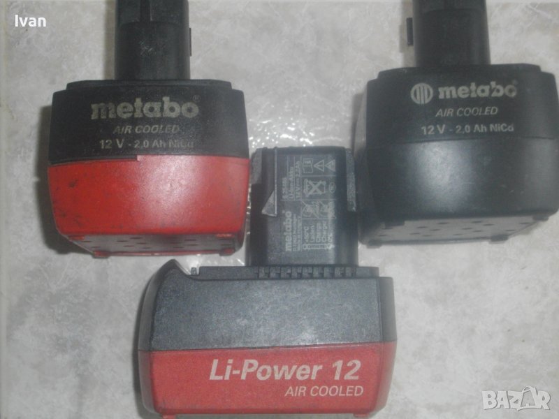 METABO-2.0A-NiCd-2.2A-Li-ion-Батерия-Метабо-12 Волта-2,0-2,2А-Li-Power-Air COOLED-NiCd-ДОБРА, снимка 1