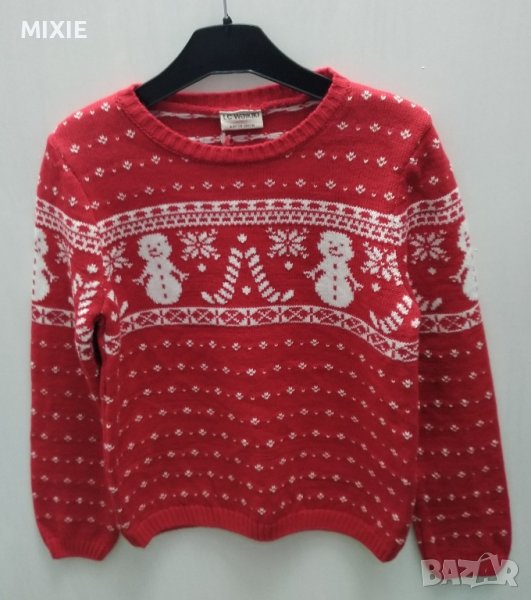 Нов детски Коледен пуловер, 8-9 г., снимка 1