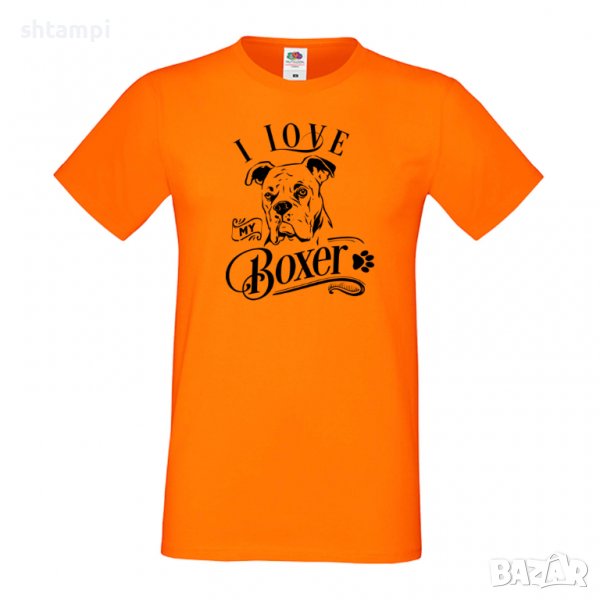 Мъжка тениска I Love My Boxer Dog,Куче, животно,подарък,изненада, снимка 1