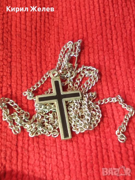 СТАРО СРЕБЪРНО ЕМАЙЛИРАНО КРЪСТЧЕ 2365, снимка 1