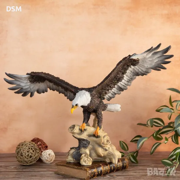 Статуетка Орел - Фигура Летяща Птица - 56см, снимка 1