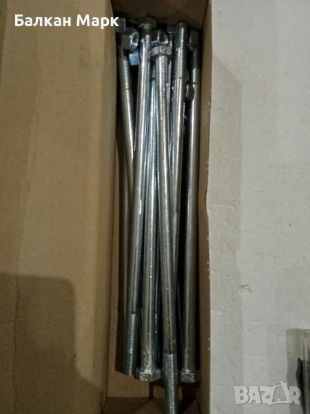 Болтове М12х320 с гайки – НОВИ! Якост 8.8 – 10 броя – 19 лв 🔩, снимка 1