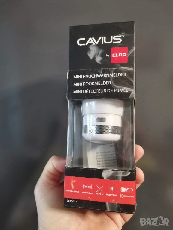 Безжичен пожароизвестителен датчик/сензор за дим, снимка 1