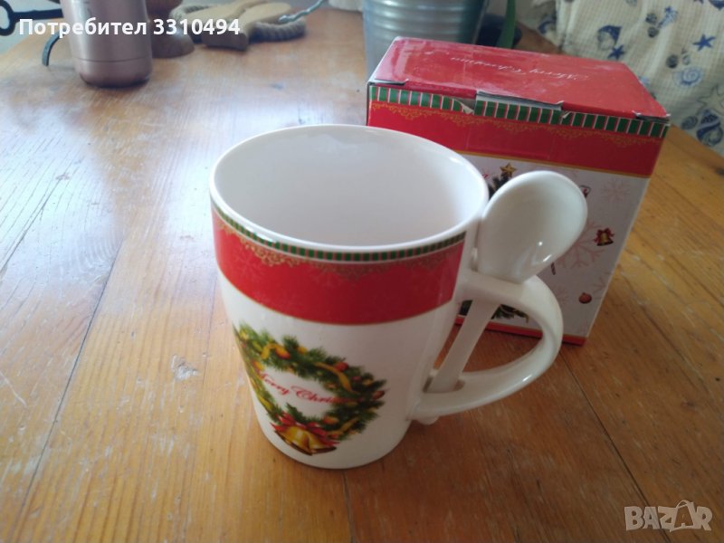 Коледна чаша, ръкохватки, снимка 1