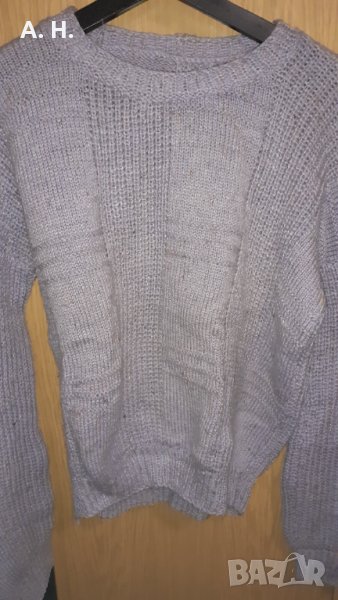 Блуза от плетиво лилава, снимка 1