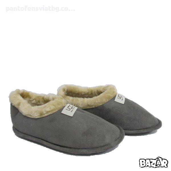 Мъжки топли пантофи тъмно сиво 41/45, снимка 1