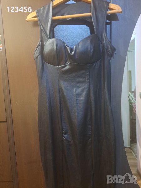 Елегантна кожена рокля, снимка 1