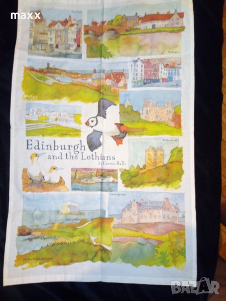 Покривка принт Edinburgh & The Lothians by Emma Ball, снимка 1