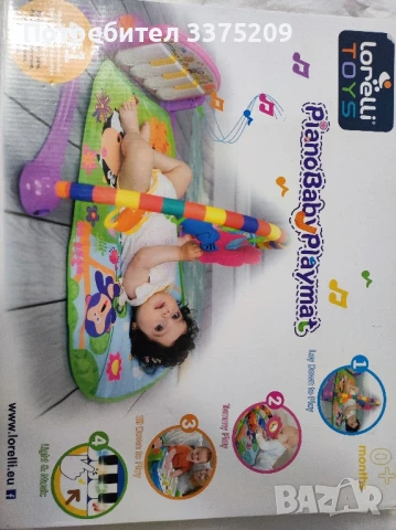 Активна гимнастика Lorelli с пиано за момиче(в розов цвят е)