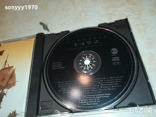 VANGELIS 1492 CD-MADE IN GERMANY 0703241105, снимка 2 - CD дискове - 44649909