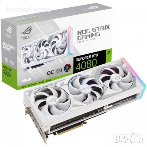 ASUS GeForce RTX 4080 ROG Strix O16G White, 16384 MB GDDR6X, снимка 1 - Видеокарти - 40018155