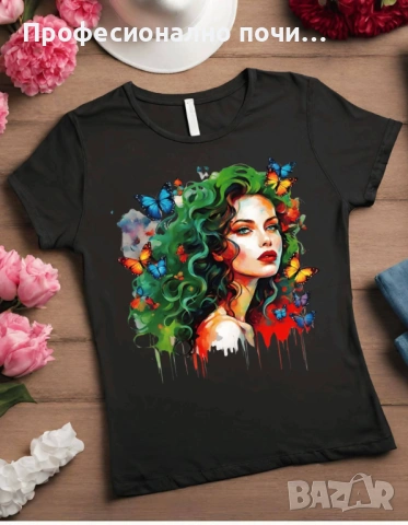 Тениски С ДО 5ХЛ РАЗМЕР  Права кройка  Модела се произвежда в България  Памук  Гръдна обиколка/дължи, снимка 4 - Тениски - 54011041