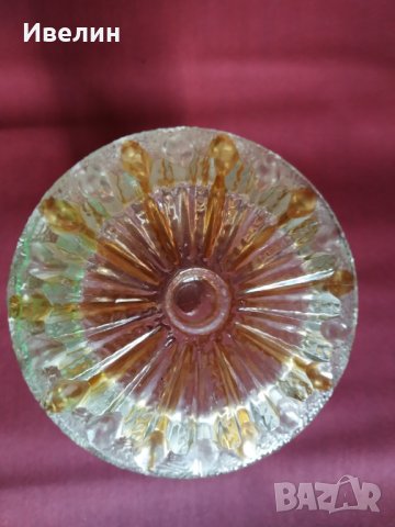 пет стъкла за полилей,настолна лампа арт деко, снимка 3 - Полилеи - 29717041