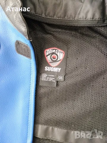 Кожено мото яке Suomy размер 50, снимка 2 - Якета - 47724491