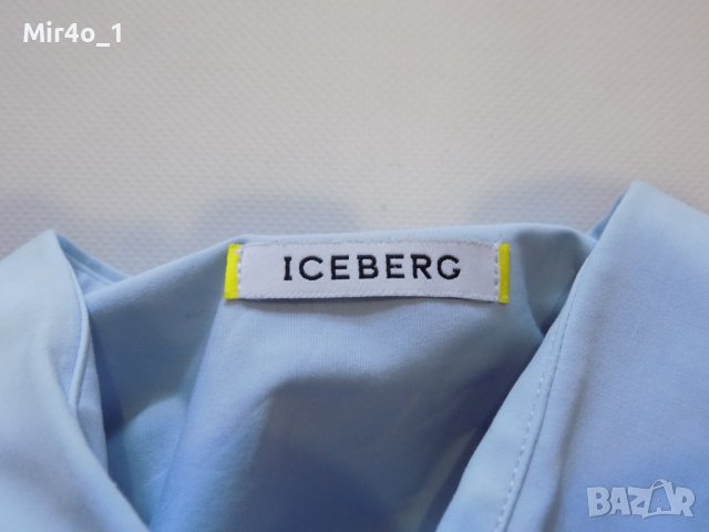 риза iceberg slim fit тениска блуза фанела потник яка оригинал мъжка S, снимка 4 - Ризи - 40804435