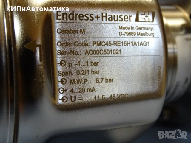 трансмитер за налягане ENDRESS+HAUSER Cerabar M PMC45 Pressure Transmitter, снимка 3 - Резервни части за машини - 35136358