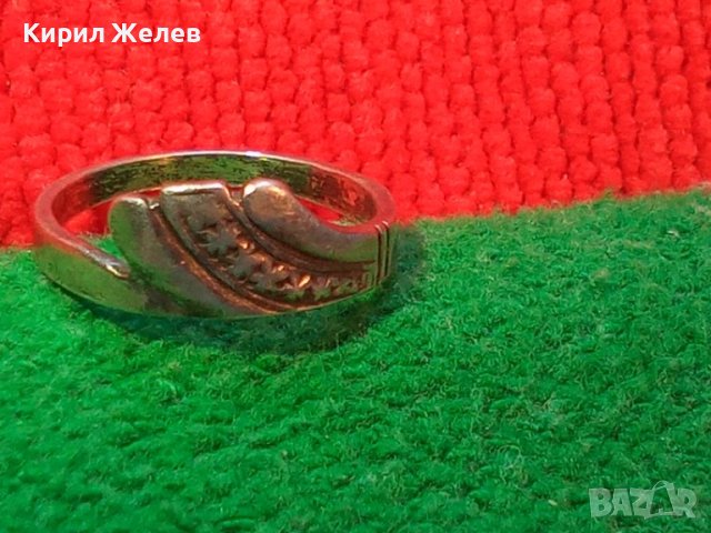 СТАР СРЕБЪРЕН АРТ ОРНАМЕНТИРАН ПРЪСТЕН ВИСОКА ПРОБА ОКСИДИРАНО СРЕБРО МАЙСТОРСКА РАБОТА АНГЛИЯ 25665, снимка 10 - Пръстени - 35747159