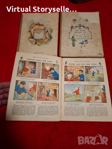 The Rupert Book 1947, 1948, 1949, 1951 Daily Express колекционерски стари детски книги, снимка 5 - Художествена литература - 53296664
