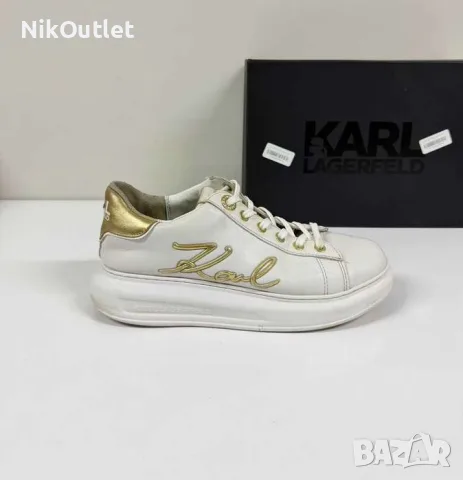 KARL LAGERFELD Kapri Signature White Gold (Много Запазени) – Размер 39 (25 см стелка)