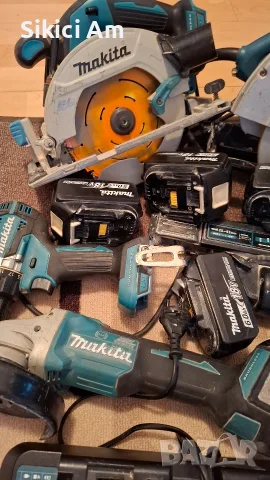 Продавам оригинален комплект акумулаторни инструменти Makita 18V /