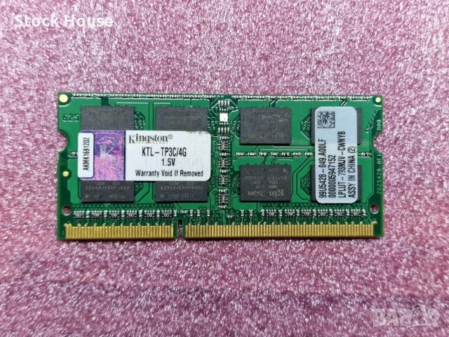4GB Kingston Ram 1600 MHZ 16 chips DDR3 PC3-12800 за лаптоп - 2, снимка 1 - RAM памет - 39696561