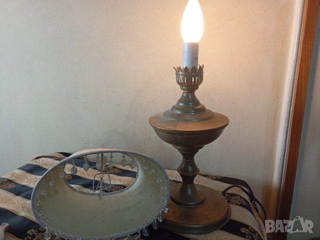 Винтидж настолна лампа , снимка 4 - Настолни лампи - 53997009