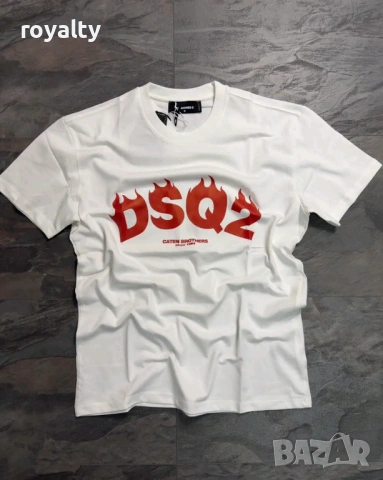 DSQUARED2 Нова Бяла Мъжка Тениска 