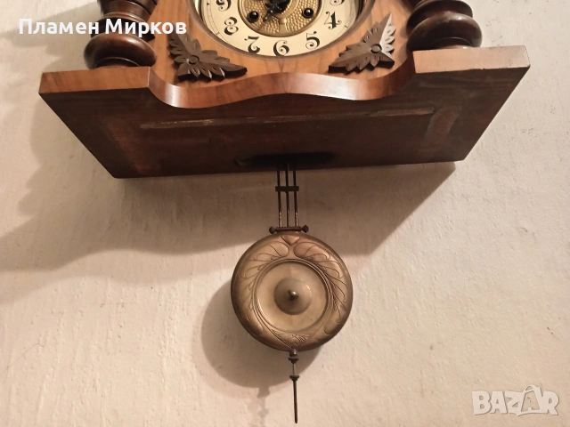 Стар германски стенен часовник, снимка 2 - Стенни часовници - 53193184