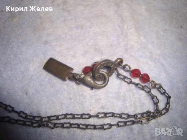 PILGRIM МАРКОВО СКЪПОЦЕННО БРОНЗОВО АРТ ДЕКО КОЛИЕ с ФАСЕТИРАН ГРАНАТ и ФИГУРАЛЕН МЕДАЛЬОН ФЕЯ 27919, снимка 10 - Колиета, медальони, синджири - 37095076