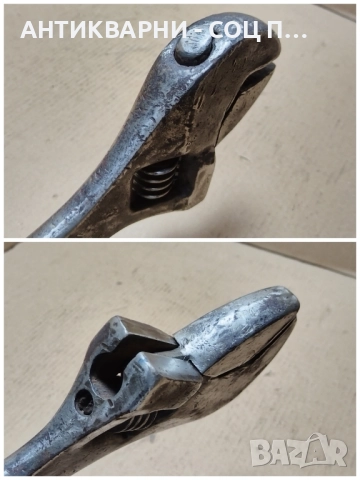 Голям Италиянски Стар Тръбен Раздвижен Ключ ACCIAIO FORGIATO / 3 кг. , снимка 5 - Антикварни и старинни предмети - 52250147