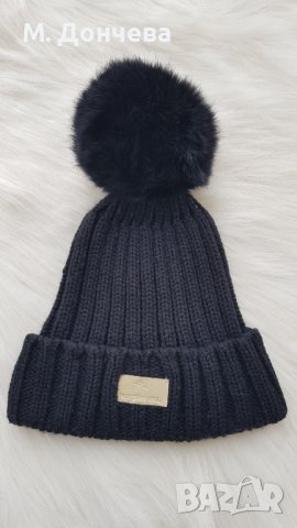 Зимна шапка с естествен пух, снимка 13 - Шапки - 42804124