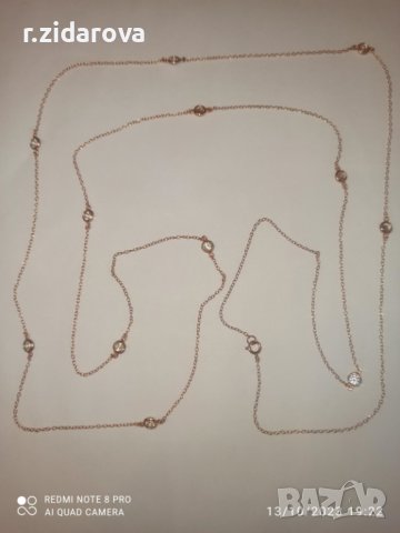 Сребърно колие  113см., снимка 3 - Колиета, медальони, синджири - 42557589