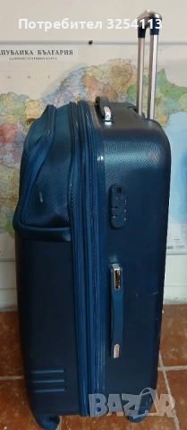 Куфар голям твърд с дръжка на колела, снимка 4 - Куфари - 52942578