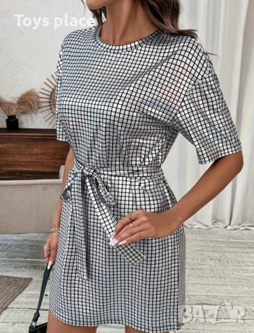 M Нова бляскава рокля, парти рокля, блестяща рокля