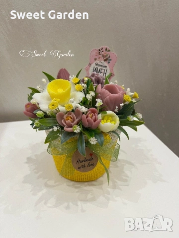  Аранжировки от ароматни ,сапунени цветя, снимка 7 - Подаръци за жени - 53234623