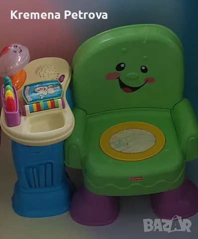Fisher Price играчки - столче, автобус, таблет, кученаца, ябълка, гърне, динозавър, снимка 12 - Образователни игри - 55886803