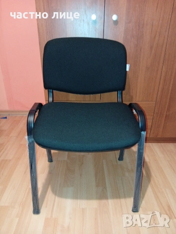 Чисто Нов посетителски стол черен., снимка 2 - Столове - 54347320