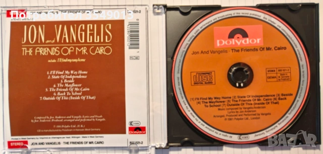 Неофициални cd / цд дискове - нови - JON & VANGELIS, снимка 4 - CD дискове - 53121562